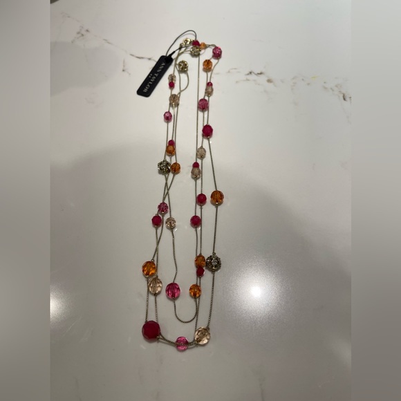 STUNNING ANN TAYLOR ROPE NECKLACE. LIGHT GOLD TONE / BRONZE TONE. NEW WITH TAGS! - Picture 4 of 8